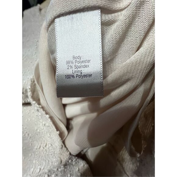 Jennifer Lopez Women's Beige Swiss Dot/sequence   Dress Size L Petite NWT - Picture 4 of 7